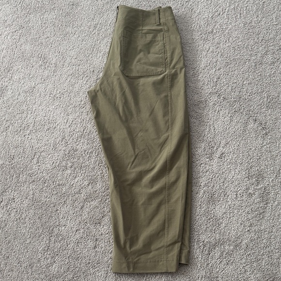 Olive Green Athleta Barrel Leg Pants - Picture 3 of 3